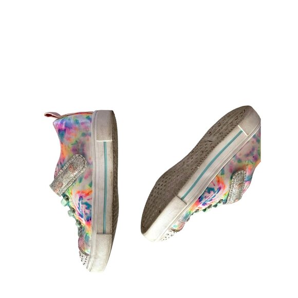 Skechers Twinkle Toes Girls Size 1.5 Pink Multicolor Sneaker Shoes Lights up - Picture 8 of 8